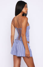 Promise Me This Shorts Navy Check
