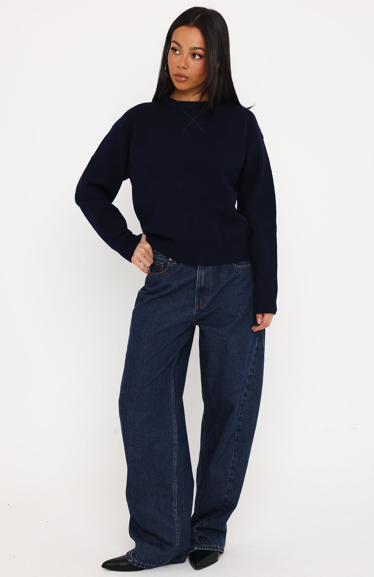 Chrishelle Knit Sweater Navy