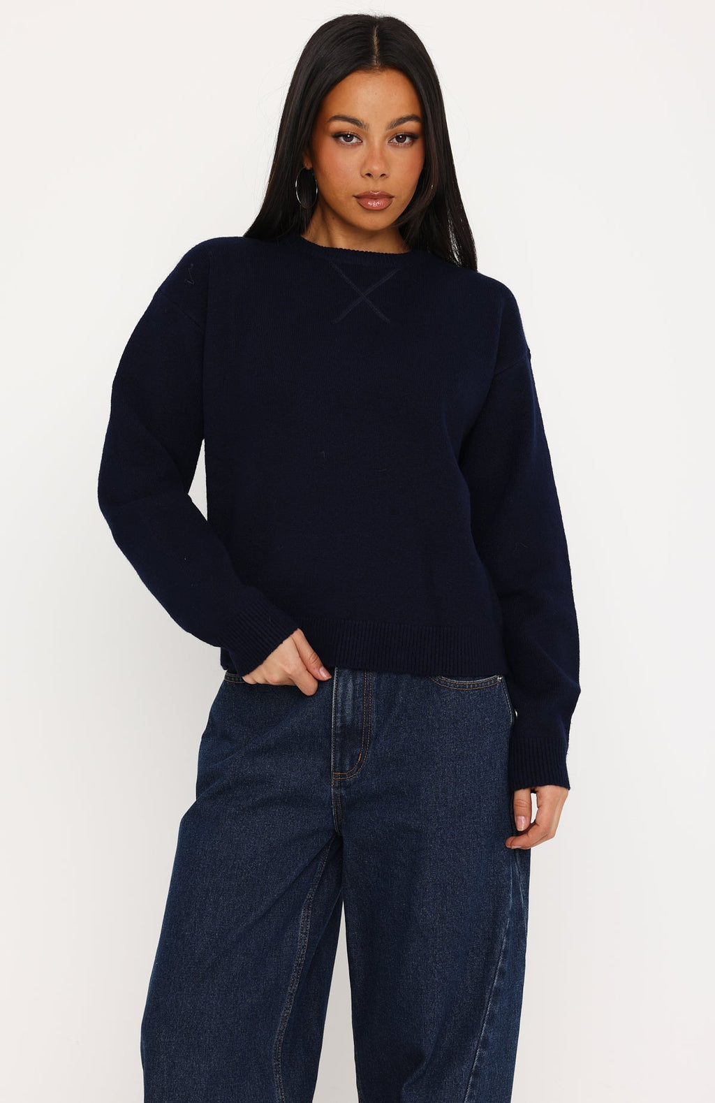 Chrishelle Knit Sweater Navy