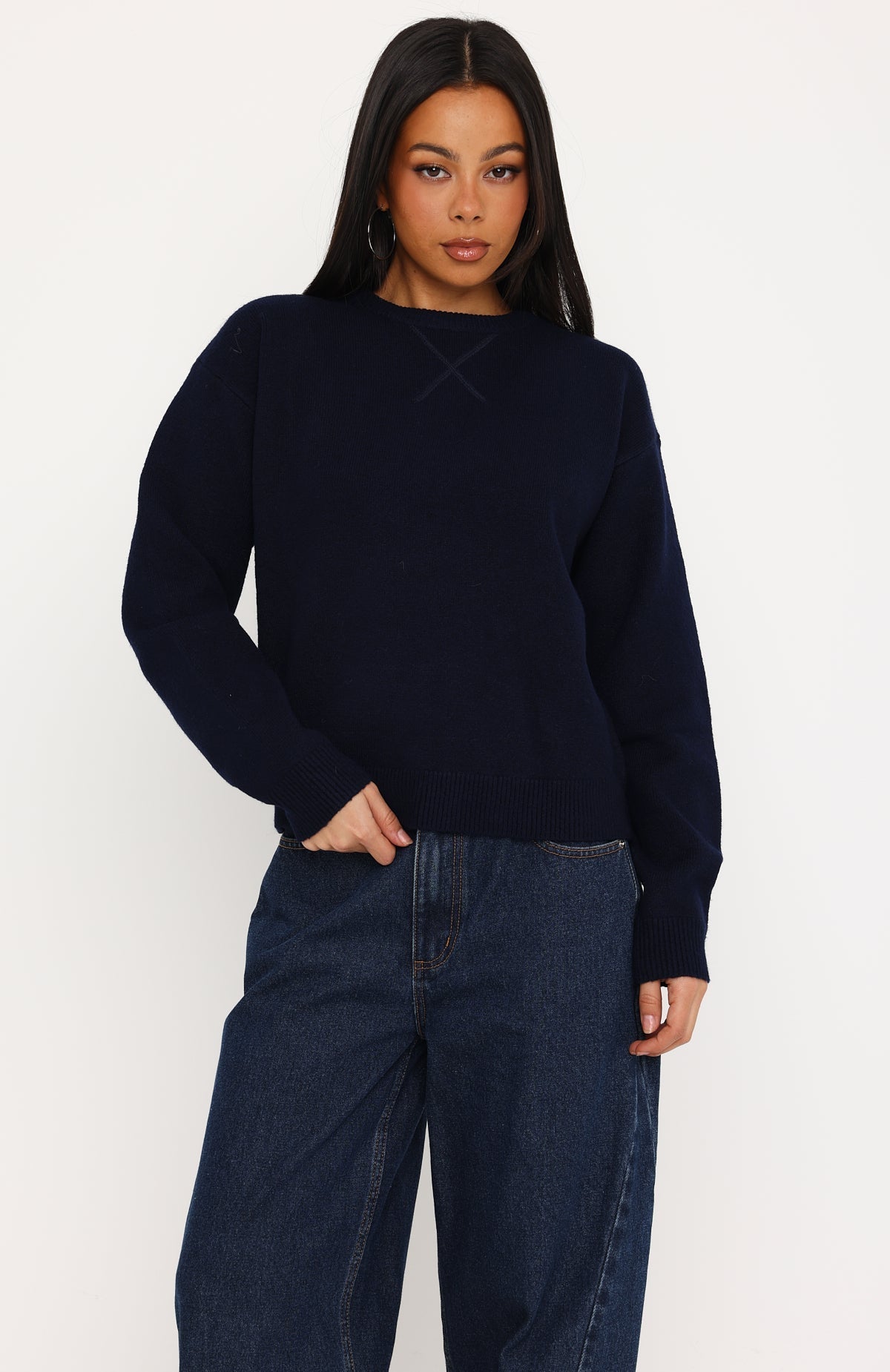 Chrishelle Knit Sweater Navy
