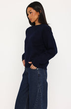 Chrishelle Knit Sweater Navy