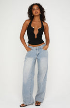 The Less I Know Halter Top Black