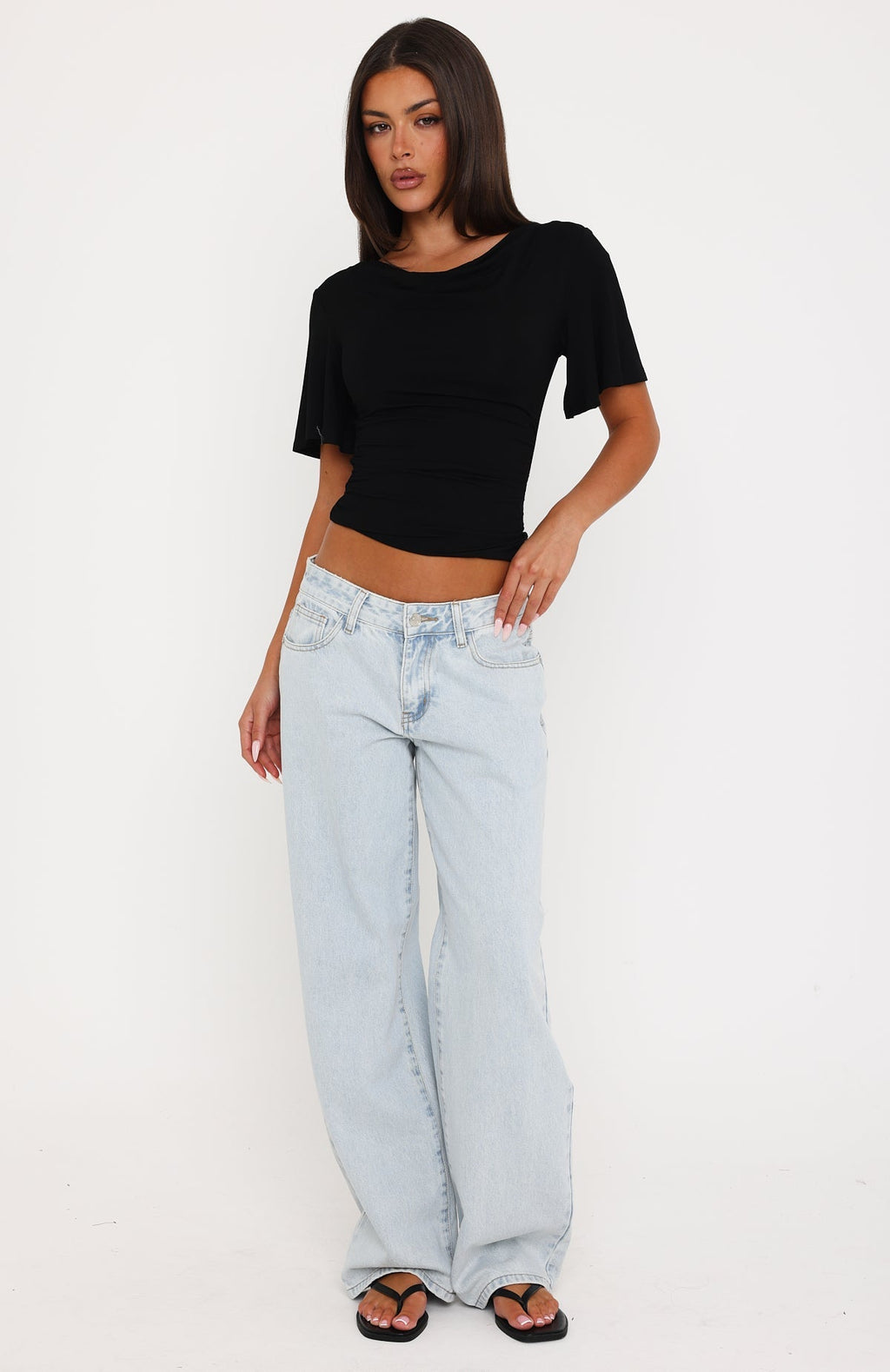 Cool Down Short Sleeve Top Black