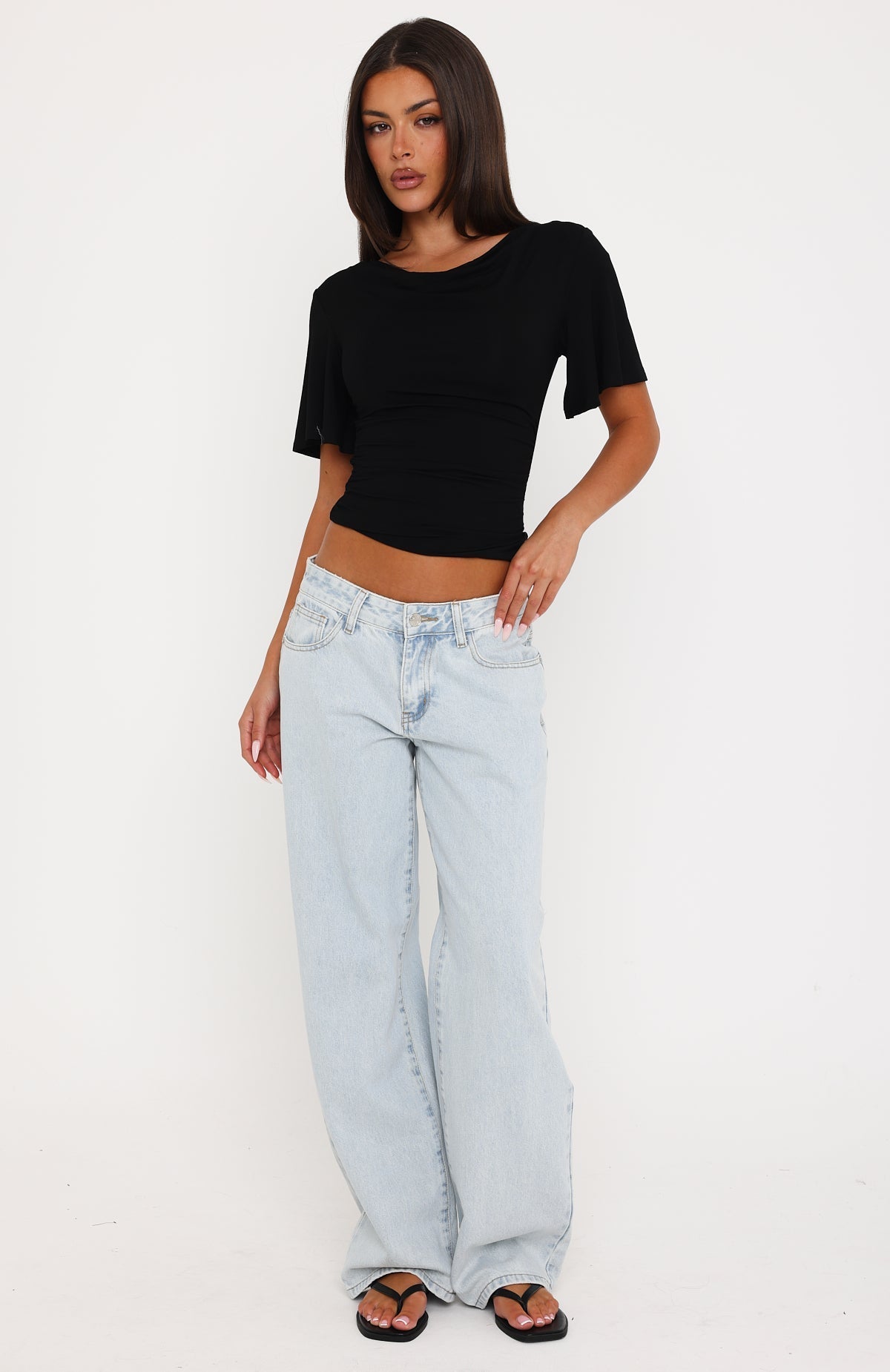 Cool Down Short Sleeve Top Black