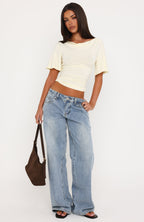 Cool Down Short Sleeve Top Butter