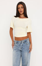 Cool Down Short Sleeve Top Butter