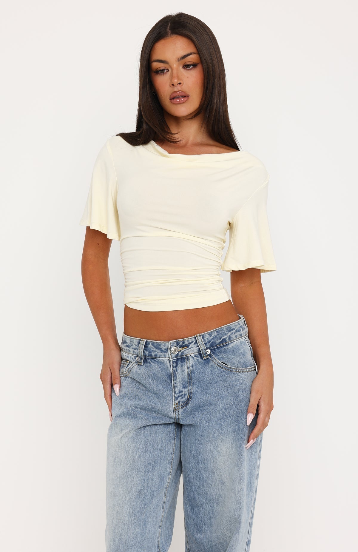 Cool Down Short Sleeve Top Butter