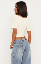 Cool Down Short Sleeve Top Butter
