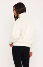 Cool Vibe Funnel Neck Jacket Off White