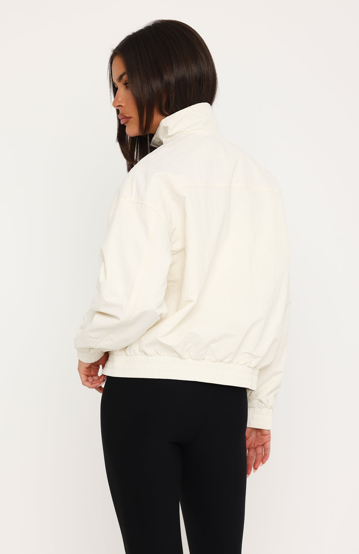 Cool Vibe Funnel Neck Jacket Off White