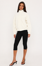 Cool Vibe Funnel Neck Jacket Off White