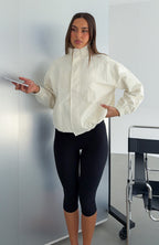 Cool Vibe Funnel Neck Jacket Off White