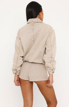 Cooler Than You Denim Shorts Sesame Wash