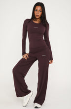 Core Strengths Long Sleeve Baby Tee Plum