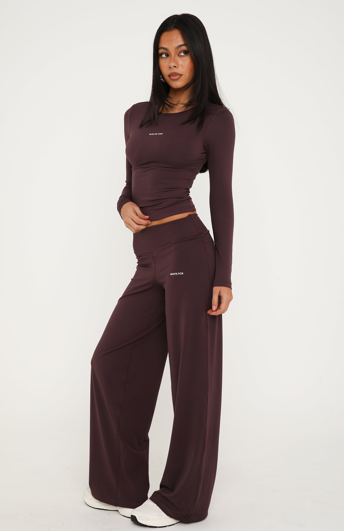 Core Strengths Wide Leg Pants Plum