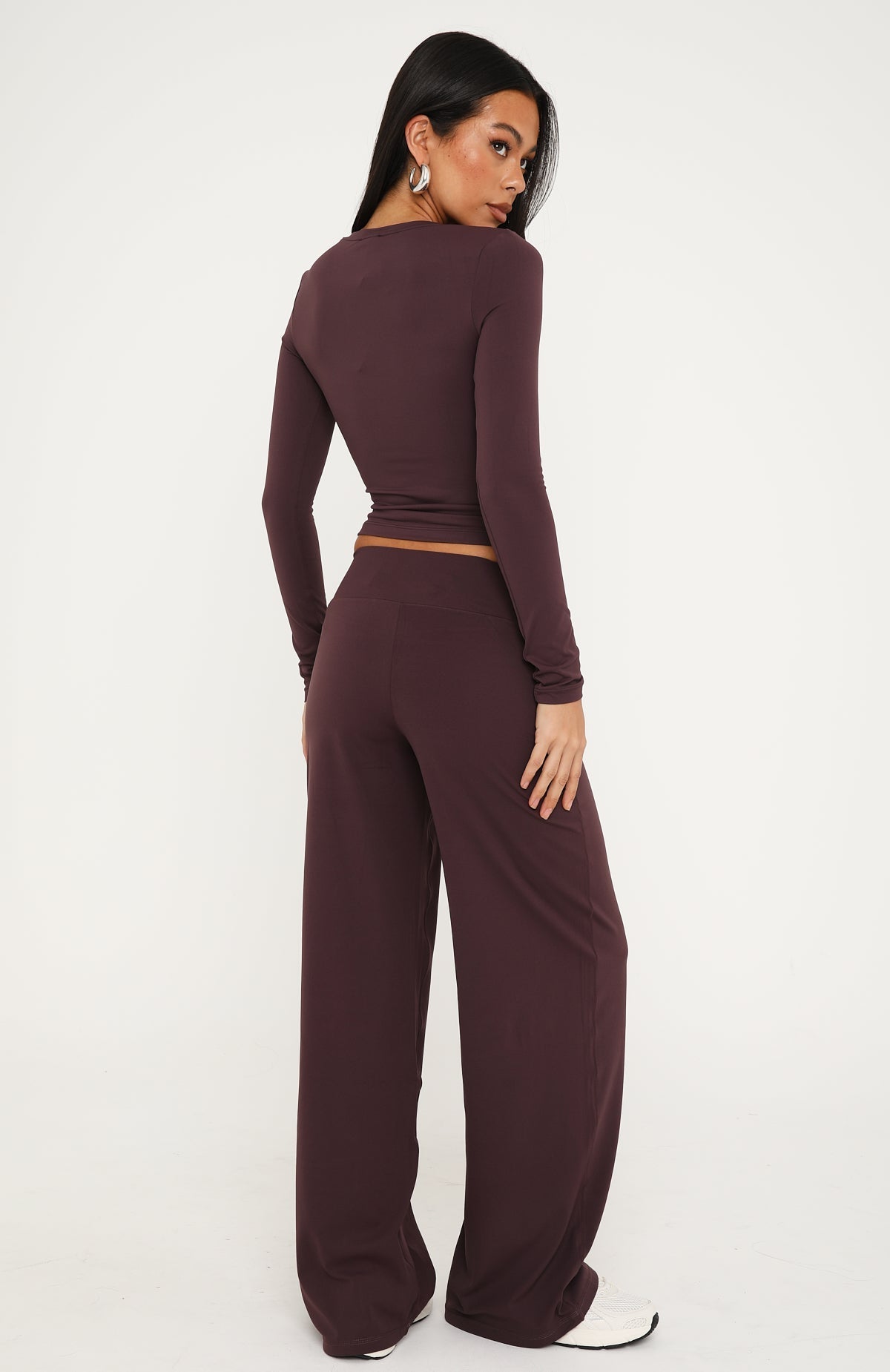 Core Strengths Wide Leg Pants Plum