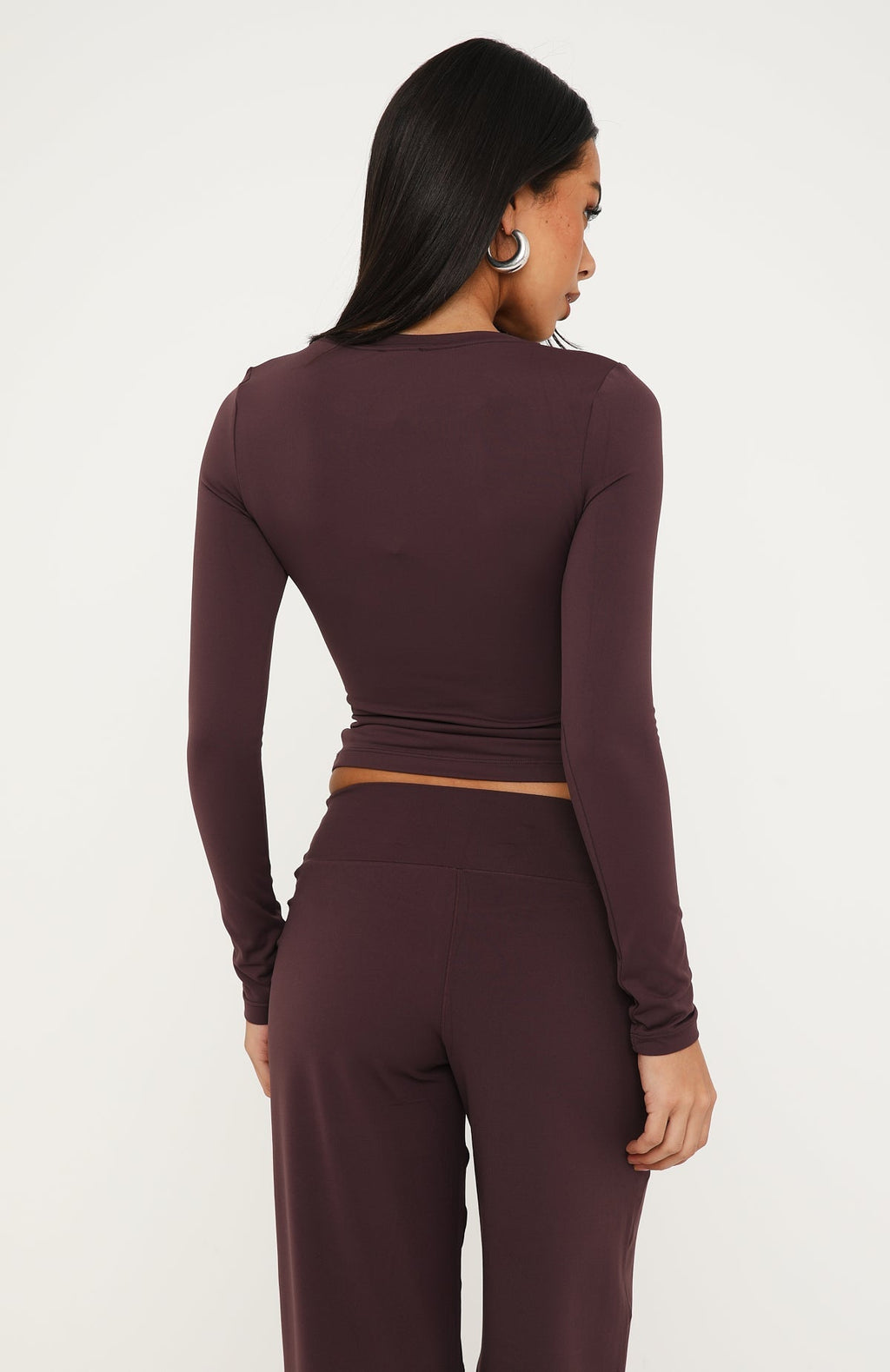 Core Strengths Long Sleeve Baby Tee Plum