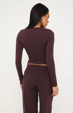 Core Strengths Long Sleeve Baby Tee Plum