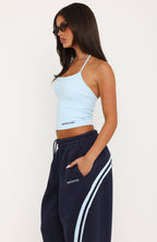 We Both Know Halter Top Blue
