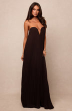 Daydream Feeling Strapless Maxi Dress Chocolate