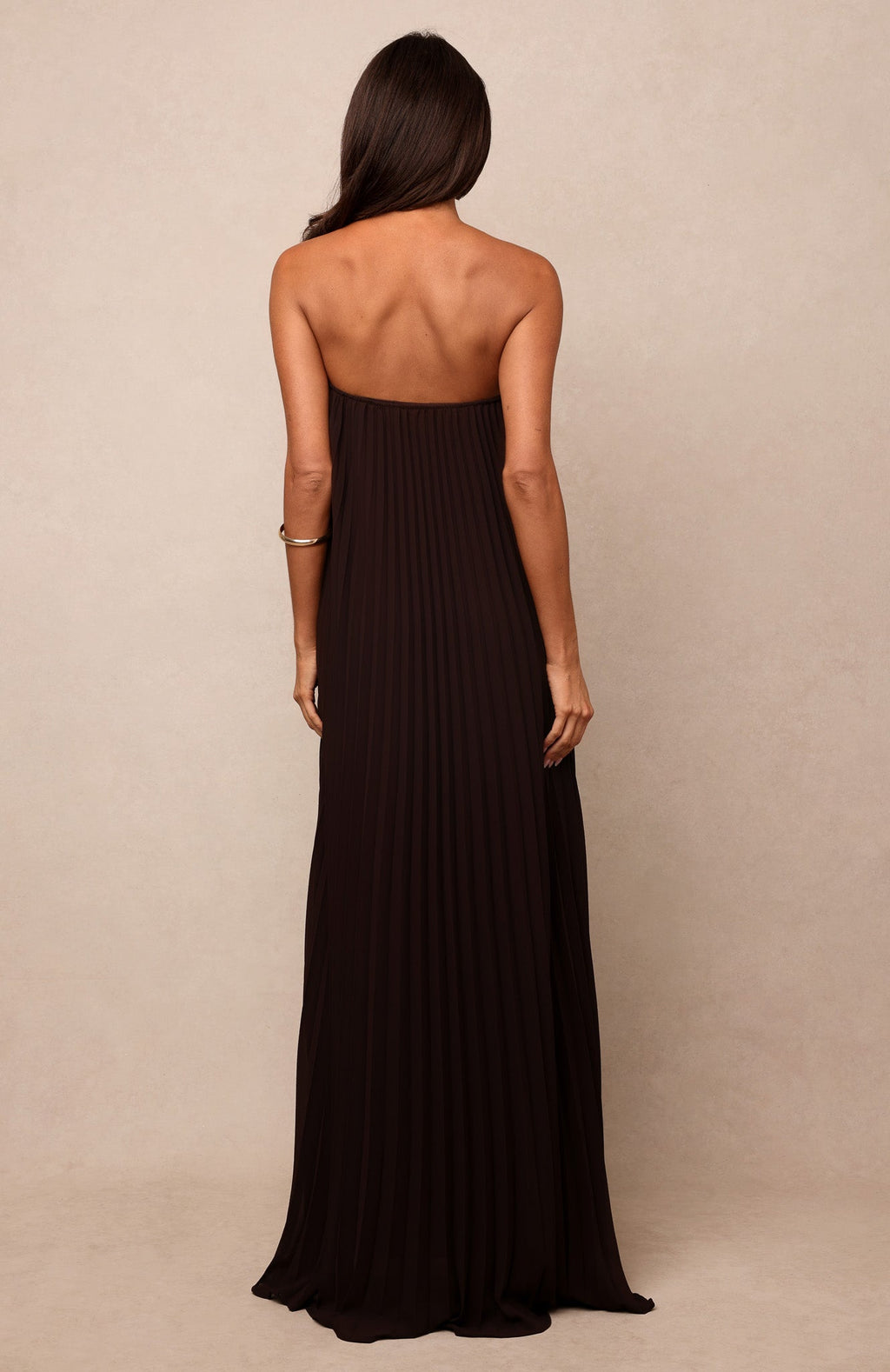 Daydream Feeling Strapless Maxi Dress Chocolate
