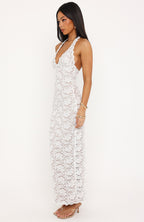 Destiny Lace Maxi Dress White
