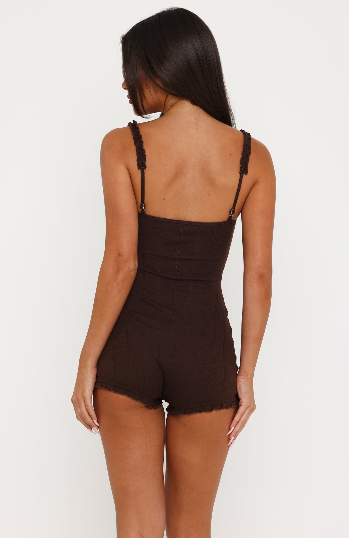 Dreamy Nights Pyjama Romper Dark Chocolate