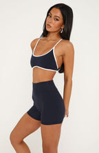 Keep Up High Waisted Shorts 4" Vintage Navy