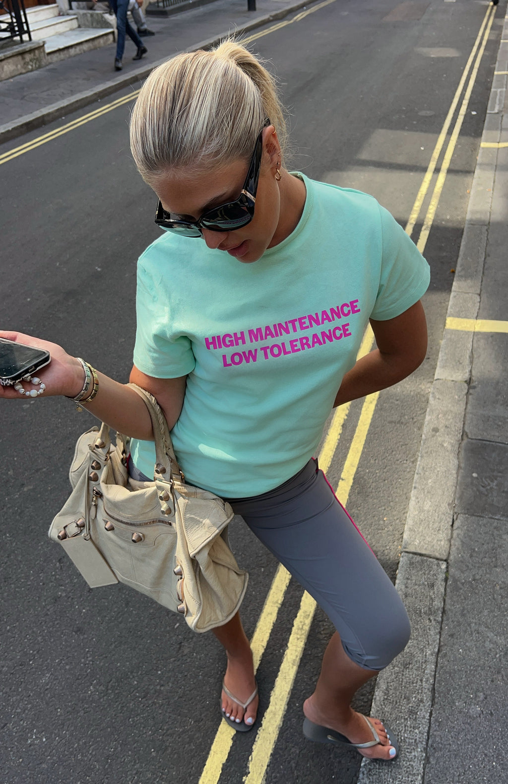 High Maintenance Vibes Tee Mint