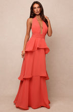 Fairytale Crush Maxi Dress Coral