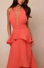 Fairytale Crush Maxi Dress Coral