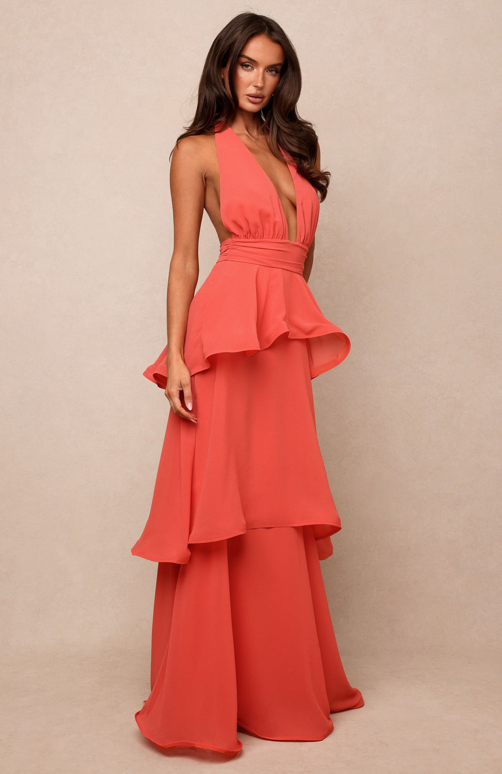 Fairytale Crush Maxi Dress Coral
