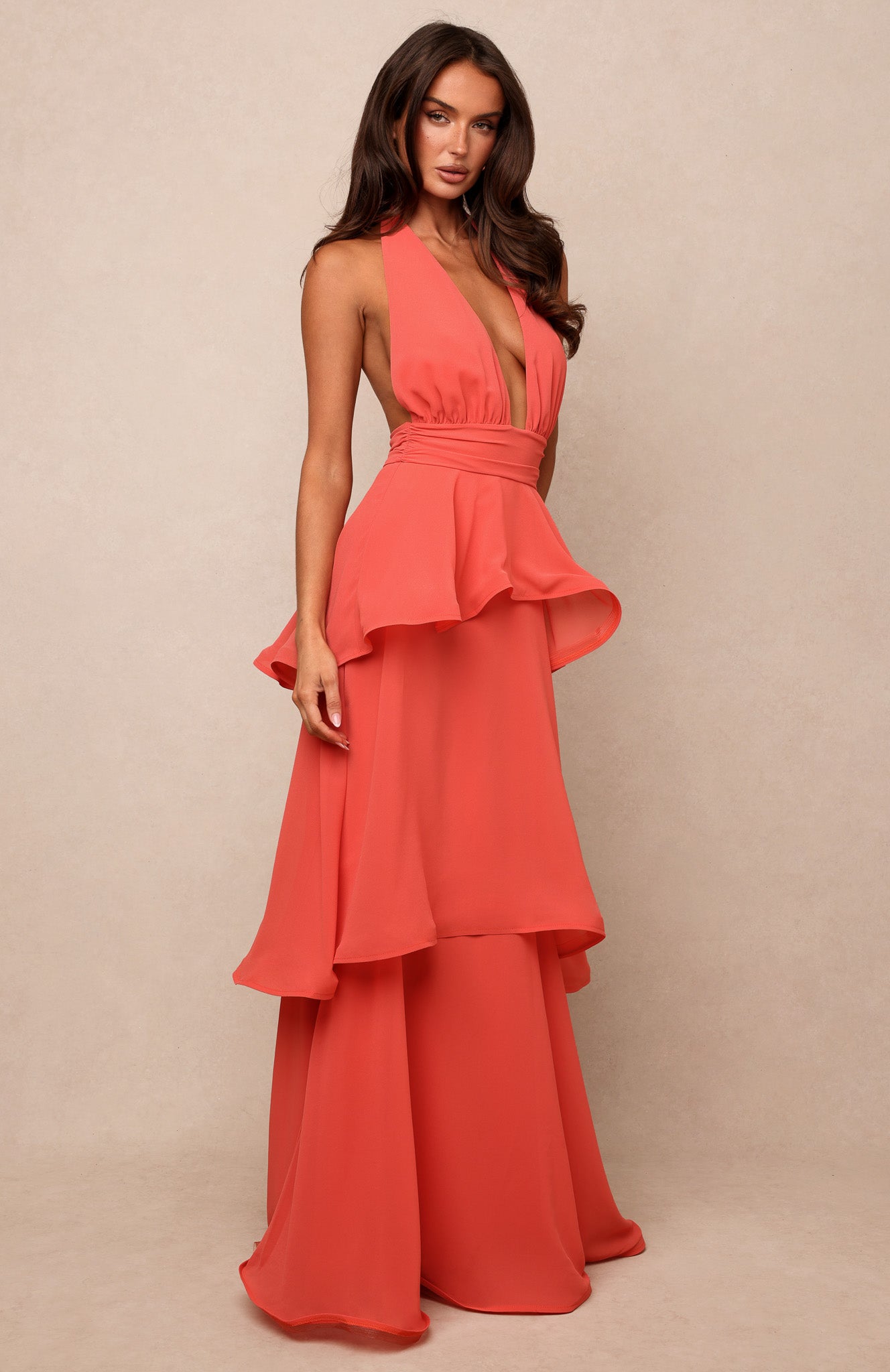 Fairytale Crush Maxi Dress Coral