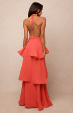 Fairytale Crush Maxi Dress Coral