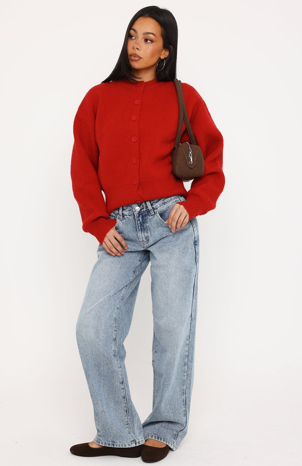 Filipa Knit Cardigan Red