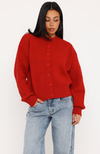 Filipa Knit Cardigan Red
