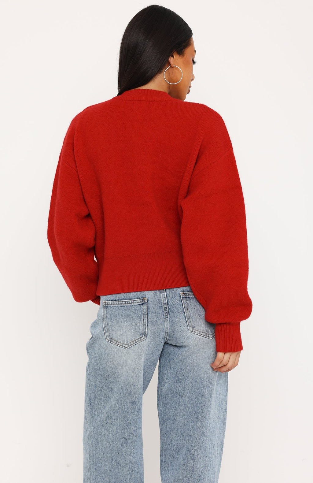Filipa Knit Cardigan Red