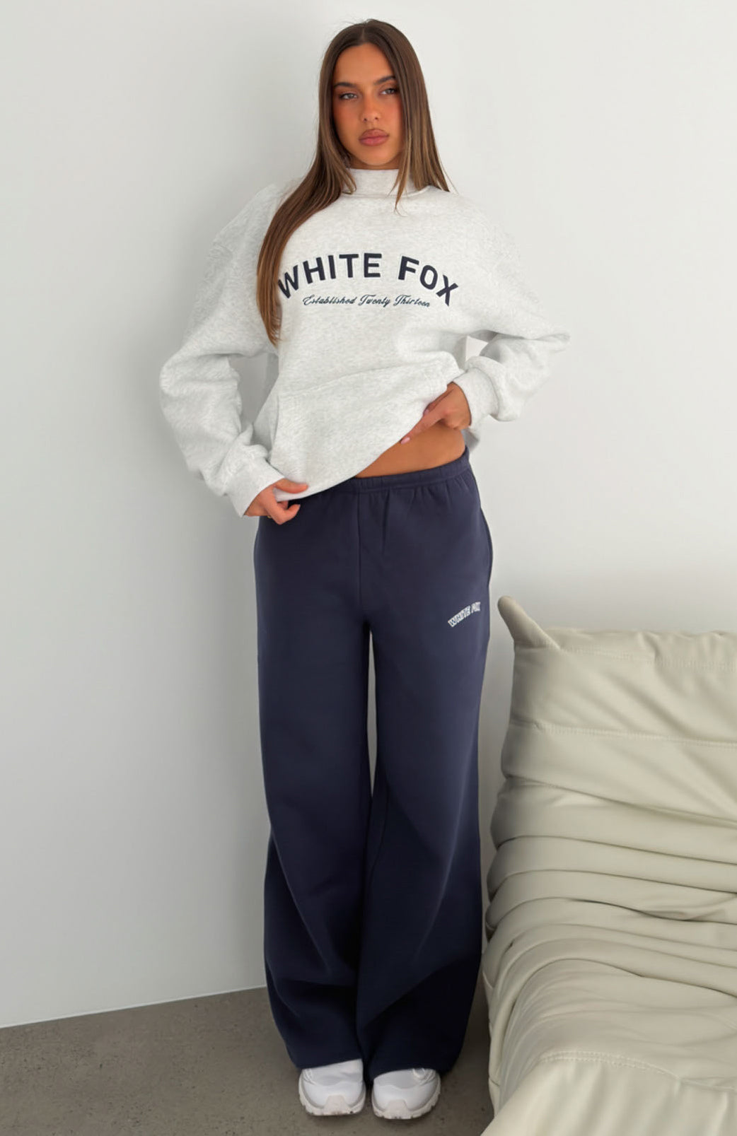Found It Out Wide Leg Sweatpants Navy