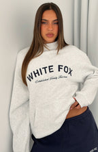 Found It Out Mock Neck Sweater Grey Marle