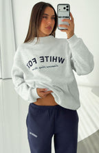 Found It Out Mock Neck Sweater Grey Marle