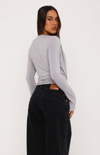Fun And Flirty Long Sleeve Top Dove