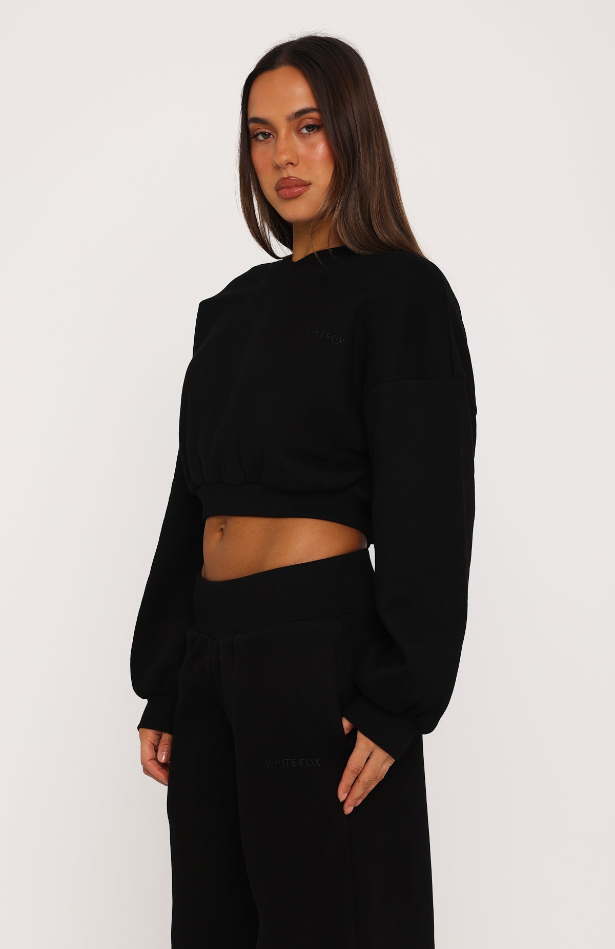 Give You A Break Cropped V Neck Boxy Sweater Black