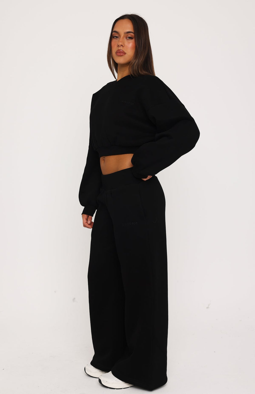 Give You A Break Wide Leg Sweatpants Black