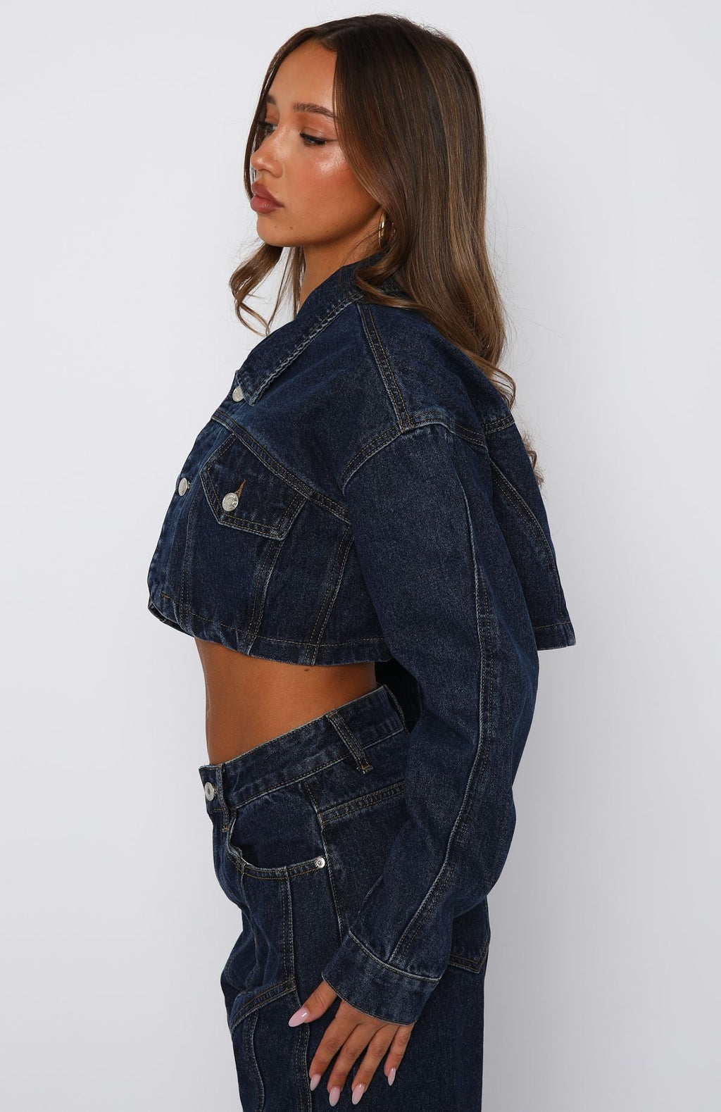 Love You Again Denim Jacket Dark Blue Wash