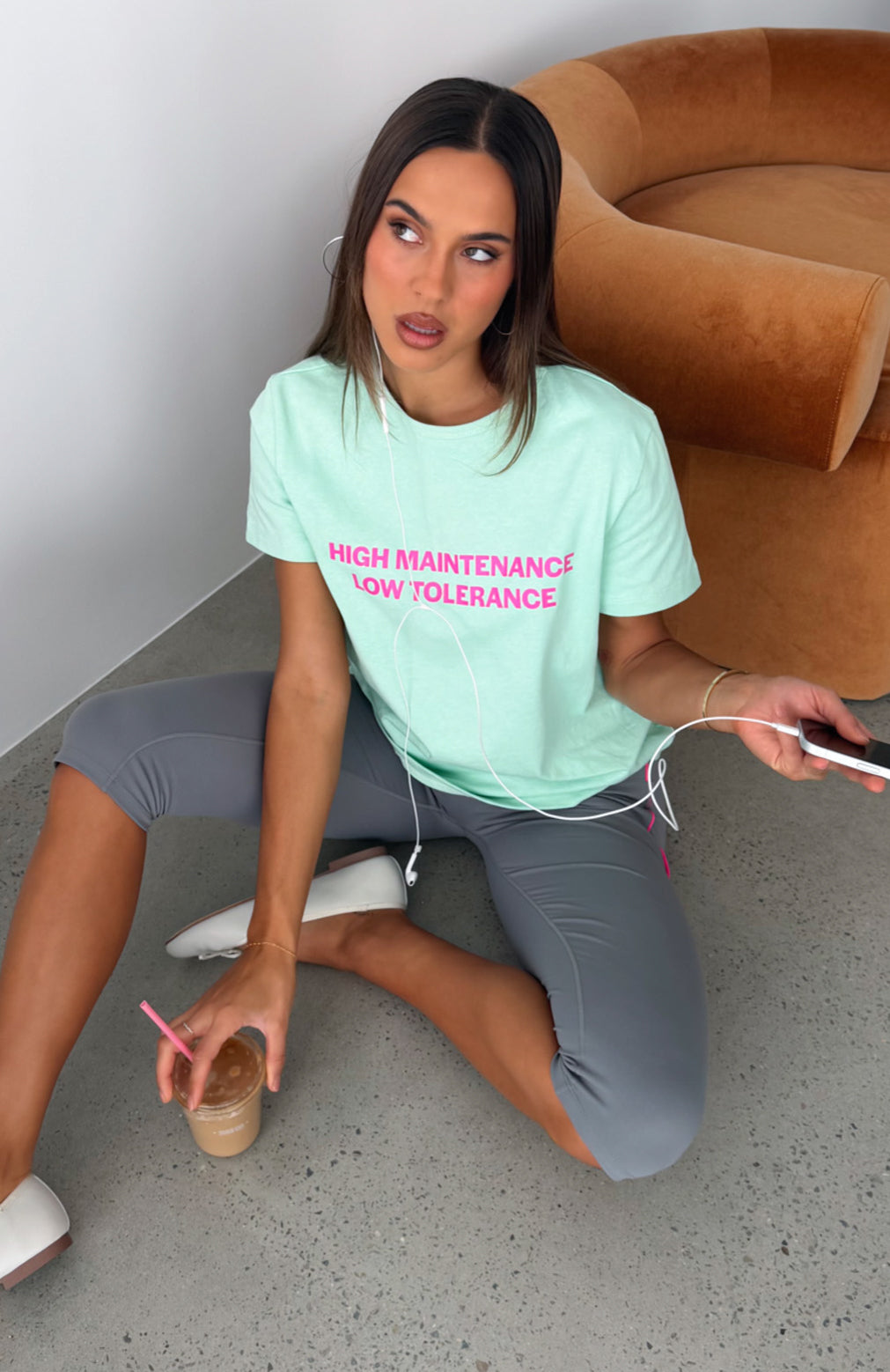 High Maintenance Vibes Tee Mint