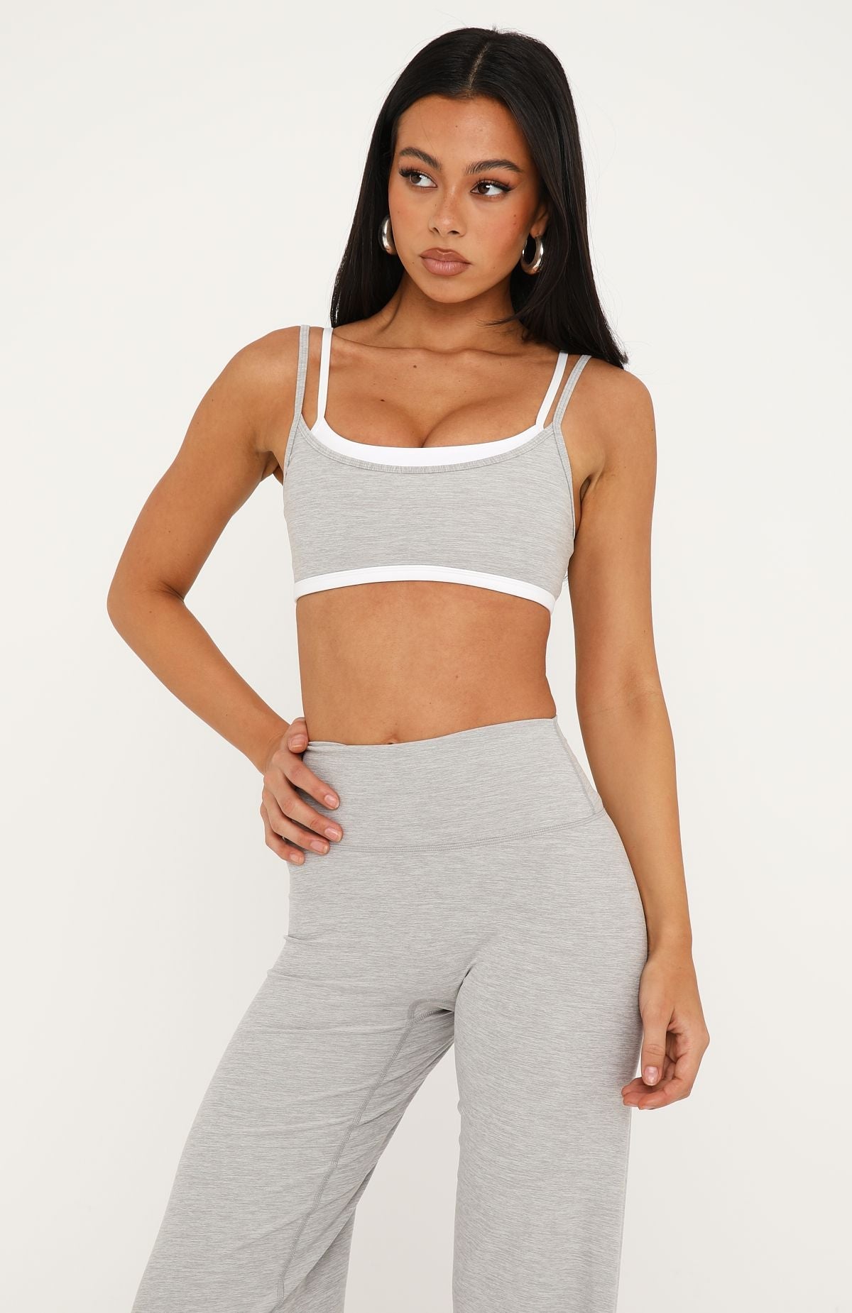 All The Glory Sports Bra Grey Marle