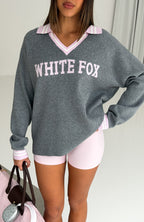 Illyria Knit Sweater Grey/Pink