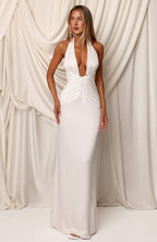 Interlace Maxi Dress White