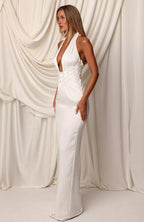 Interlace Maxi Dress White