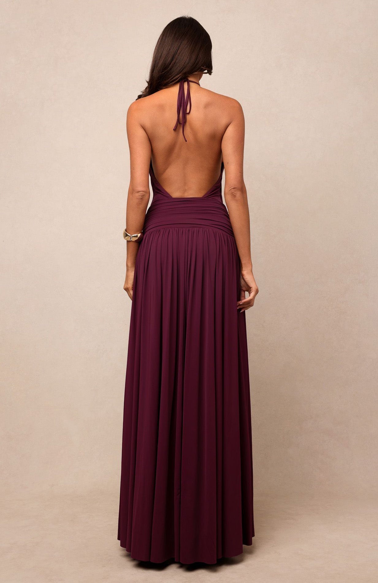 Lost In The Tide Maxi Dress Dark Cherry